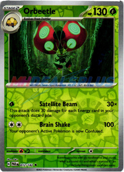 NM Pokemon Paradox Rift Orbeetle Reverse Holo 012 - Image 1