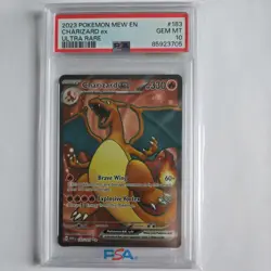 2023 Pokemon TCG Charizard EX Ultra Rare Holo Card PSA 10 Mint 183/165 - Image 1