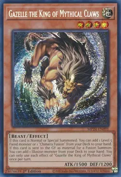 Yugioh! Gazelle the King of Mythical Claws - MP24-EN091 - Prismatic Secret Rare - Image 1