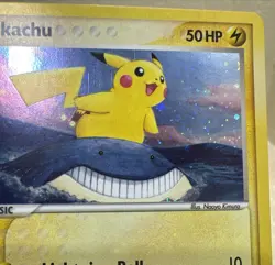 PIKACHU POP Series 5 POKEMON 2007 Holo Trading Card 12/17- CORRECTED BACK - Image 2