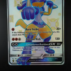 Lucario GX SV64/SV94 Pokemon Hidden Fates Holo Full Art Card - Image 3