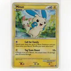 Pokemon TCG Minun HGSS17 HGSS Promo Holo Card EN-HP 2010 - Image 1