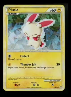 Plusle HGSS16 Black Star Promo 2010 Cracked Ice Holo Pokemon Card TCG - Image 1