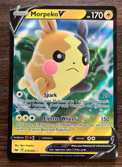HOLO FULL ART Morpeko V 079/202 - 2020 Pokemon Sword & Shield Rare Card - NM - Image 1