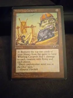 MTG MISPRINT MISCUT ODDITY WHIRLING CATAPULT ALLIANCES MAGIC ERROR CARD - Image 1