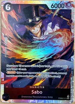 One Piece TCG | Sabo PRB02-014 SR - One Piece Card the Best Vol. 2 NM - Image 1