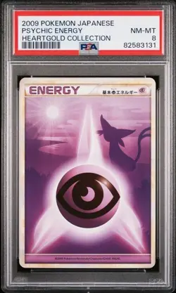 PSA 8 Near Mint Psychic Energy Heartgold Collection 2009 Japanese Card Graded - Image 1