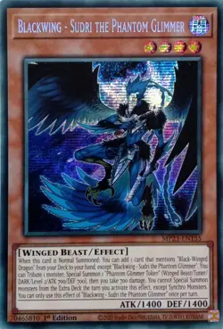 MP23-EN155 BLACKWING - SUDRI THE PHANTOM GLIMMER SECRET RARE 1ST ED YuGiOh CARD - Image 1