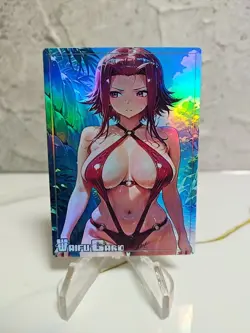 Aki Izayoi Trading Card Waifu Goddess Story Anime Girl holo Karte Manga Full Art - Image 1