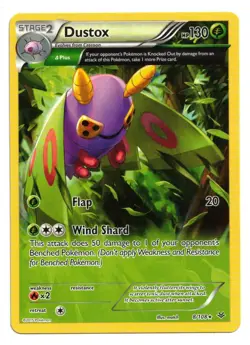 Pokemon Card: Dustox Full Art 8/160 Roaring Skies Off Centered OC Error Rare! NM - Image 1