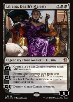 x1 Liliana, Death's Majesty M MTG Commander: Aetherdrift M/NM, English - Image 1