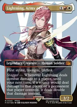 MTG Lightning, Army of One - Surge Foil - Borderless, NM-Mint, English Final Fan - Image 1