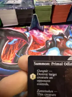 Magic MTG Final Fantasy Summon: Primal Odin #365 *NON-FOIL* Borderless Rare - Image 4