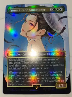 MTG Yuna Grand Summoner NM Holiday Box Foil PROMO 0001 FINAL FANTASY ??non China - Image 1