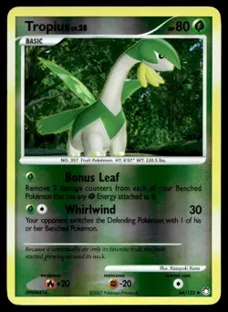 Tropius 64/123 Pokemon Card Mysterious Treasures Uncommon 80 HP Rev Holo LP K34 - Image 1