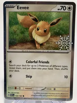 Pokemon TCG 2025 Advent Calendar Promo #133/165 Eevee NM - Image 1