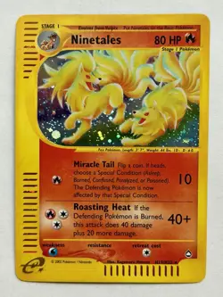 Ninetales - Aquapolis H19/H32 2002 - E Reader - Pokemon TCG - WOTC - Holo NM - Image 1