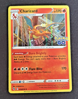 Pokemon TCG Charizard - 010/078 - Pokemon Go Sword & Shield Holo Rare Card NM - Image 1