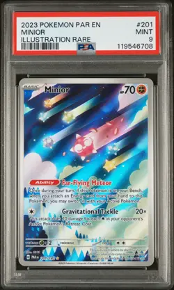 MINIOR #201 ILLUSTRATION RARE 2023 POKEMON PAR EN PARADOX RIFT PSA 9 MINT - Image 1