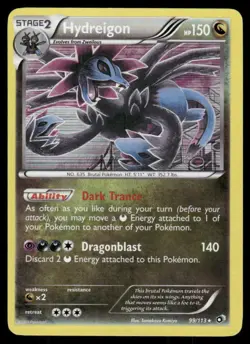 Pokemon Tcg Hydreigon #99 Pokemon Legendary Treasures LP - Image 1