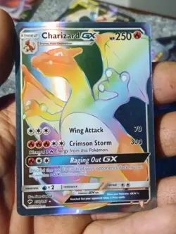 Charizard GX 150/147 LP Rainbow Secret Rare S&M Burning Shadows Pokemon TCG - Image 1
