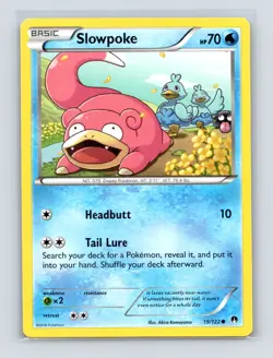 Pokemon TCG Slowpoke 19/122 XY - BREAKpoint Normal LP - Image 1