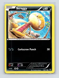 Pokemon TCG Scraggy 66/111 XY - Furious Fists Normal LP - Image 1