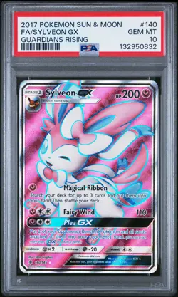 2017 Pokemon Sun & Moon Guardians Rising #140 Sylveon Gx PSA 10 Gem Mint - Image 1