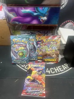 6 x All Pokemon Walmart Black Friday TCG Paradox Destinies Tins SEALED 30 Packs - Image 2
