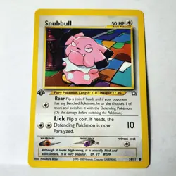 Snubbull 74/111 1st Edition Neo Genesis Common Pokemon WoTC - Image 1