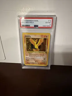 Pokemon TCG 1999 Pokemon Fossil Moltres Holo PSA 6 EX-MINT - Image 1