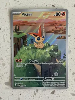 Pokemon Victini SVP 208 Promo Illustration Black Bolt/White Flare Rare - Image 1