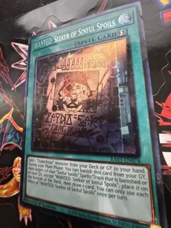 Yugioh! 1x WANTED: Seeker of Sinful Spoils RA03-EN074 Collector's Rare 1st Ed - Image 3