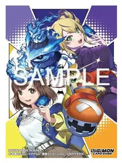 Digimon Card Game Bandai Official Sleeve 2025 Arisa Kinosaki Violet Inboots - Image 1