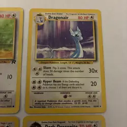 Rare Vintage Dragonite Dragonair Dratini Pokemon Card Bundle 90’s Rares Base Set - Image 3