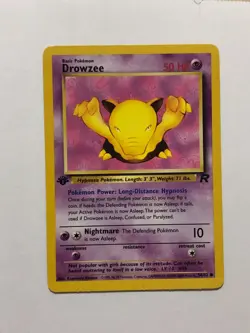 Pokemon Card 1st Edition Team Rocket Drowzee 54/82 Near Mint - Image 1