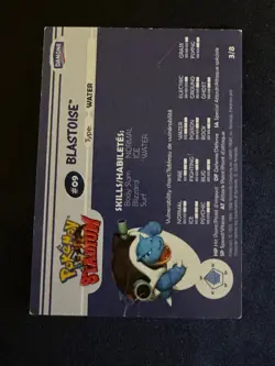 POKEMON - Blastoise #09 2000 Danone Stadium Card Promo Exclusive Nintendo Foil - Image 2
