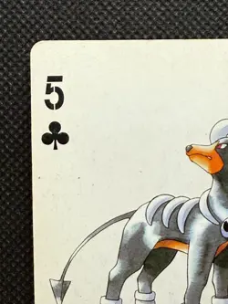 Pokemon Houndoom 5 of Clubs Silver Marill Deck Playing Card Poker Nintendo - Image 2