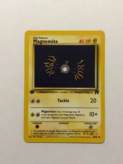Pokemon Card 1st Edition Team Rocket Magnemite 60/82 Near Mint - Image 1