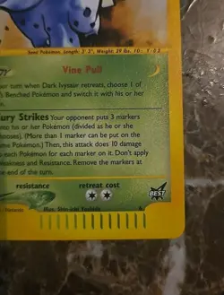 Dark Ivysaur 006/009 WOTC Best Of Promos E-Reader Vintage Pokemon Rare Card 🌟 - Image 4