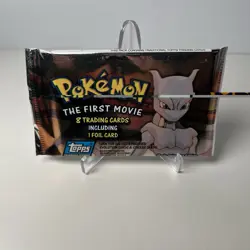 Vintage Topps Pokemon The First Movie Booster Pack 9 Cards Foil Blue Logo New - Image 5