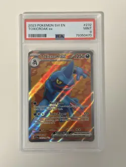 PSA 9 Toxicroak ex 232/198 Scarlet & Violet Base Full Art Pokemon Card - Image 1