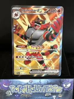 Pokemon Card Incineroar ex 187/162 Temporal Forces Full Art Ultra Rare NM - Image 1