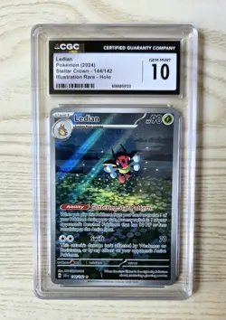 Ledian 144/142 Stellar Crown - Illustration Rare - CGC 10 Gem Mint Pokemon Card - Image 1