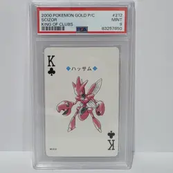 2000 Pokemon Gold Playing Card #212 Scizor King Of Clubs PSA 9 GEM MINT - Image 1