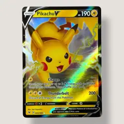 Pokemon TCG - Pikachu V 043/185 - Vivid Voltage Sword & Shield Ultra Rare (NM) - Image 1