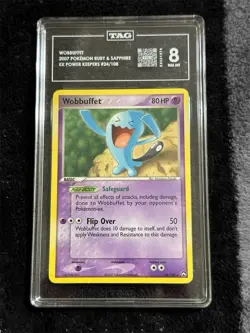 Pokemon TCG 2007 Wobbuffet EX Power Keepers #24/108 TAG NM 8 - Vintage !! - Image 1