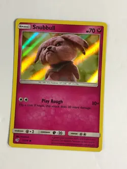 Pokemon TCG Detective Pikachu Holographic Snubbull 15/18 Near Mint - Image 1