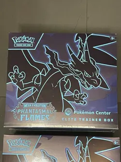 Phantasmal Flames POKEMON CENTER ETB SEALED Lot of 2 + 5 Extra Packs! ?? - Image 3