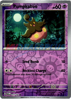 NM Pokemon Paradox Rift Pumpkaboo Reverse Holo 077 - Image 1
